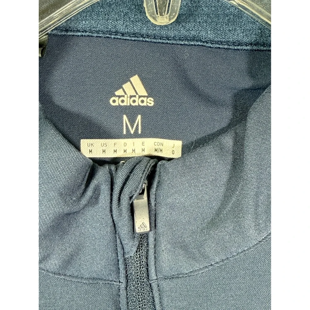 Adidas Golf 1/4 Zip Pullover Mens Sweatshirt Navy Blue Waffle Knit Medium DN3406